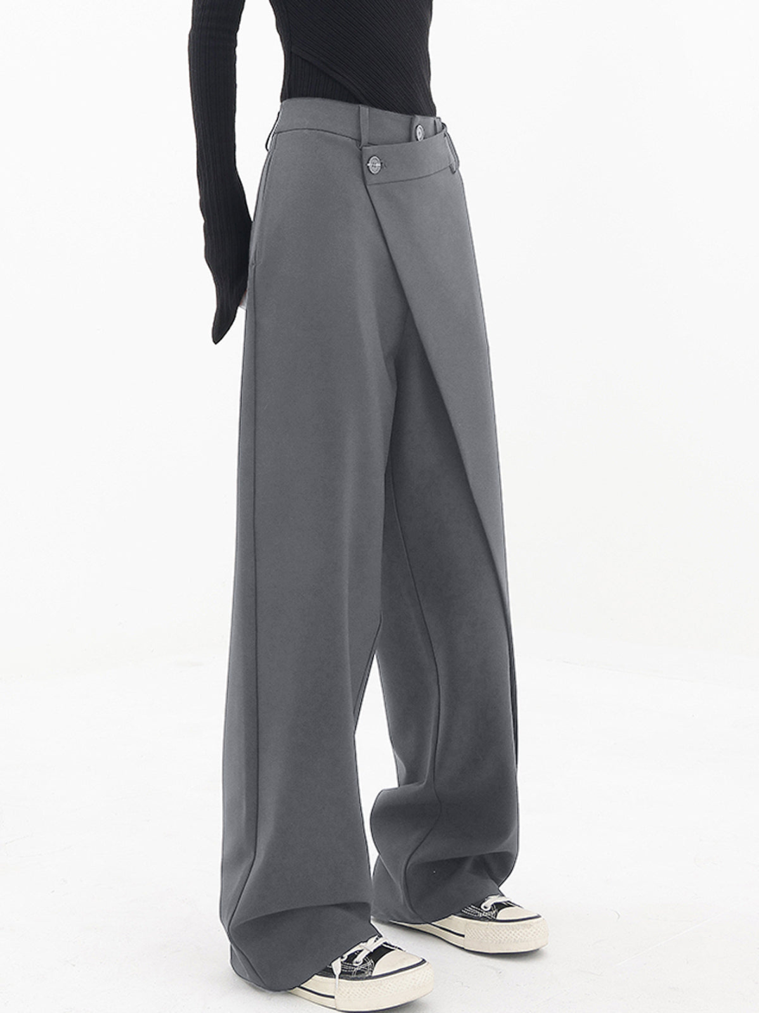 Yuli | Flattering Asymmetrical Waist Women's Pants