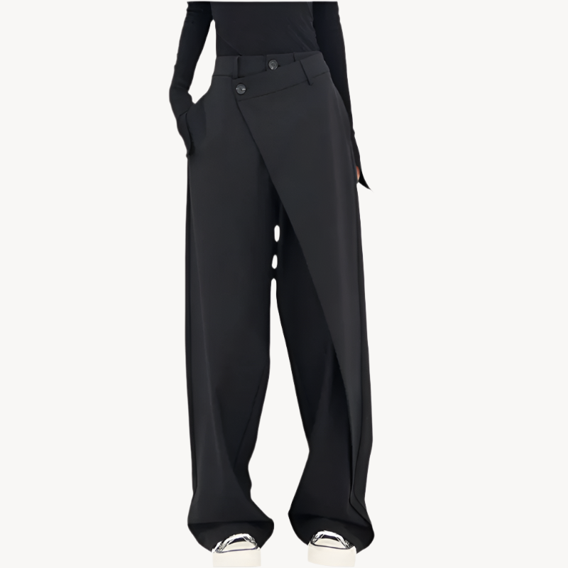 Yuli | Flattering Asymmetrical Waist Women's Pants