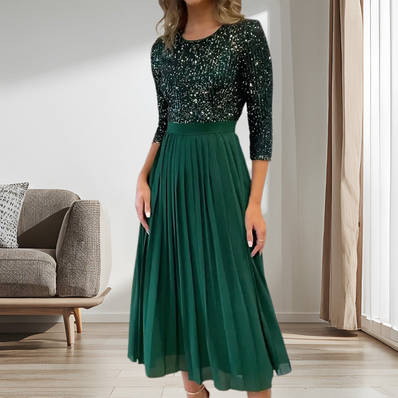 Women's Midi Tulle Dress with Sequins