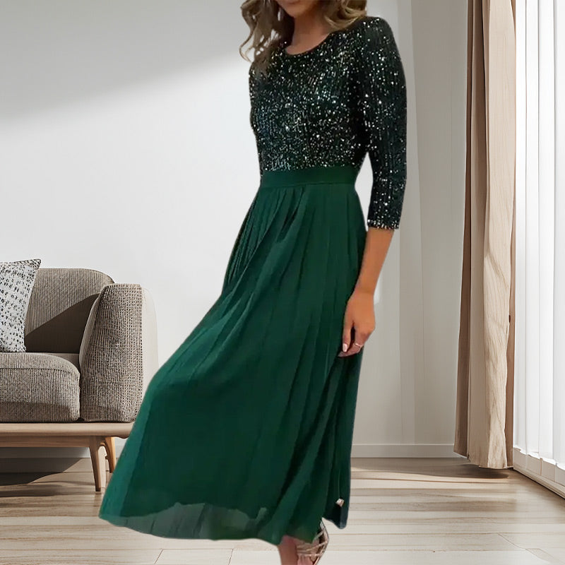 Women's Midi Tulle Dress with Sequins