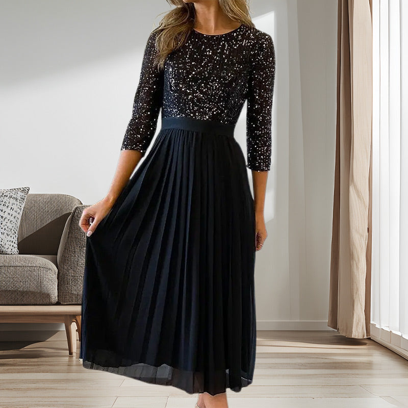 Women's Midi Tulle Dress with Sequins